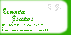 renata zsupos business card